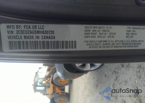 2021 Dodge Challenger Sxt from USA, damaged, VIN 2C3CDZAG5MH630720